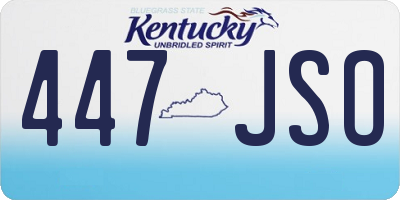 KY license plate 447JSO
