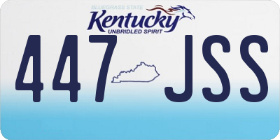 KY license plate 447JSS