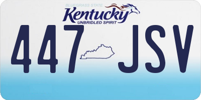 KY license plate 447JSV