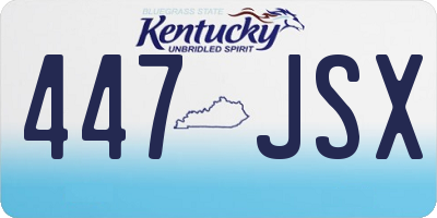 KY license plate 447JSX
