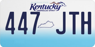 KY license plate 447JTH