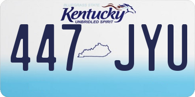 KY license plate 447JYU