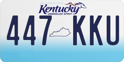 KY license plate 447KKU