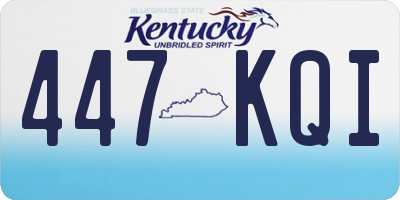 KY license plate 447KQI