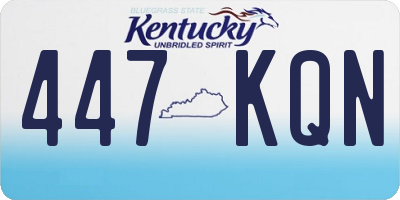 KY license plate 447KQN