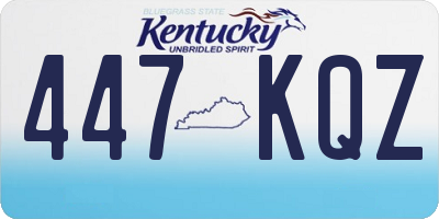 KY license plate 447KQZ