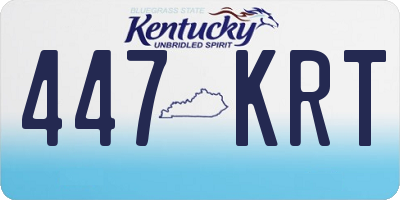 KY license plate 447KRT