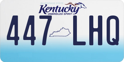 KY license plate 447LHQ