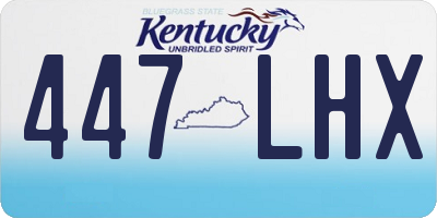 KY license plate 447LHX