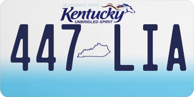 KY license plate 447LIA