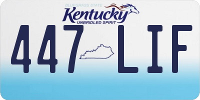 KY license plate 447LIF