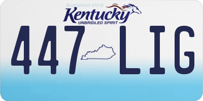 KY license plate 447LIG
