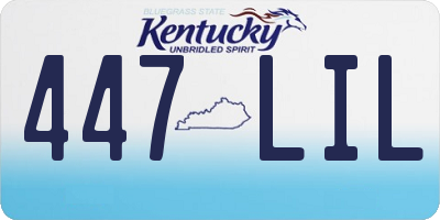 KY license plate 447LIL