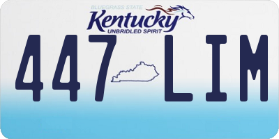 KY license plate 447LIM