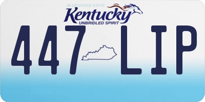 KY license plate 447LIP