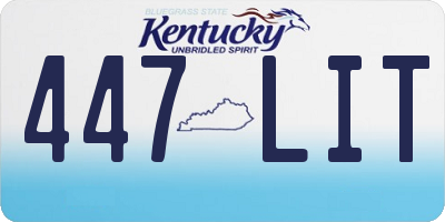 KY license plate 447LIT