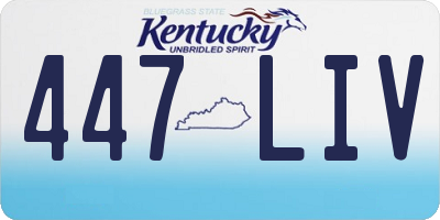 KY license plate 447LIV