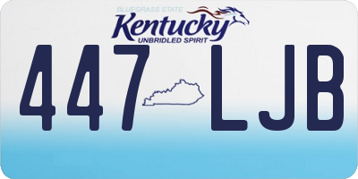 KY license plate 447LJB