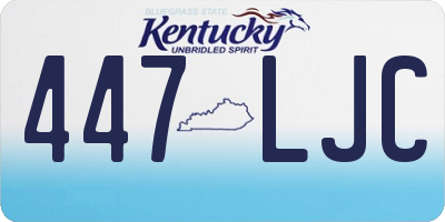 KY license plate 447LJC