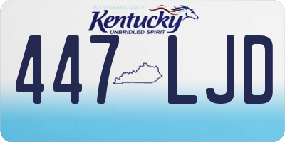 KY license plate 447LJD