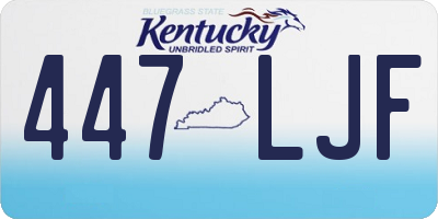 KY license plate 447LJF
