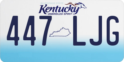 KY license plate 447LJG