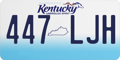 KY license plate 447LJH