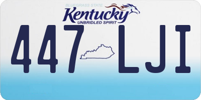 KY license plate 447LJI