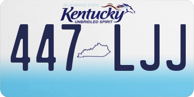 KY license plate 447LJJ