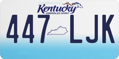 KY license plate 447LJK
