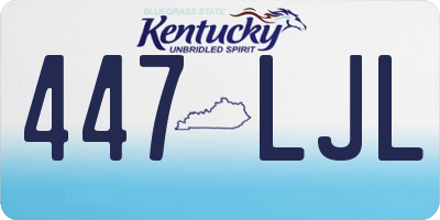 KY license plate 447LJL