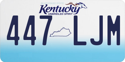 KY license plate 447LJM
