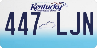 KY license plate 447LJN