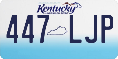 KY license plate 447LJP