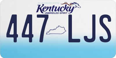 KY license plate 447LJS
