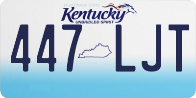 KY license plate 447LJT