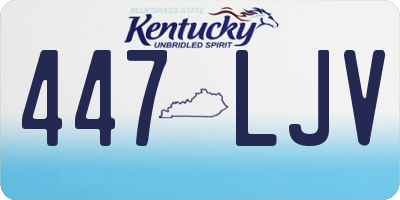 KY license plate 447LJV
