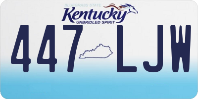 KY license plate 447LJW