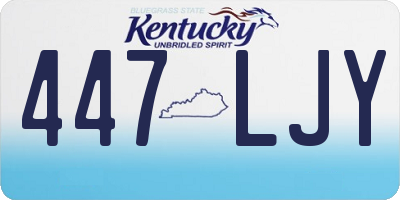 KY license plate 447LJY