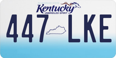 KY license plate 447LKE