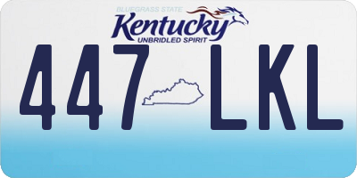KY license plate 447LKL