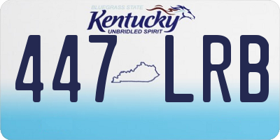 KY license plate 447LRB
