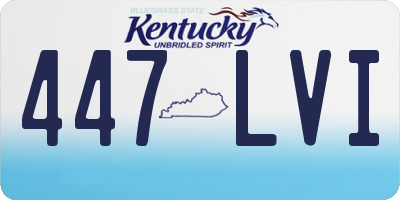 KY license plate 447LVI