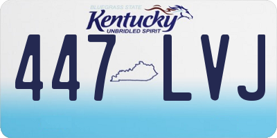 KY license plate 447LVJ
