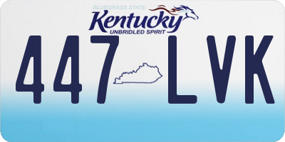 KY license plate 447LVK