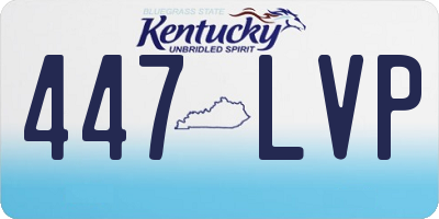 KY license plate 447LVP