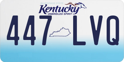 KY license plate 447LVQ