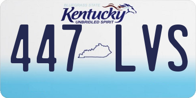 KY license plate 447LVS