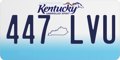 KY license plate 447LVU