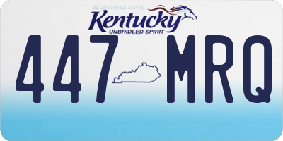 KY license plate 447MRQ